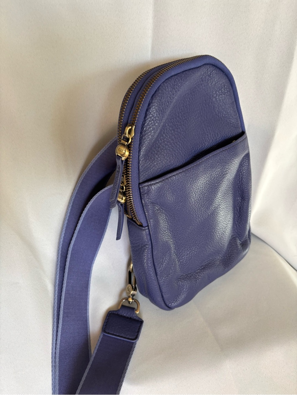 Leather Crossbody Sling Bag - Purple by HOBO